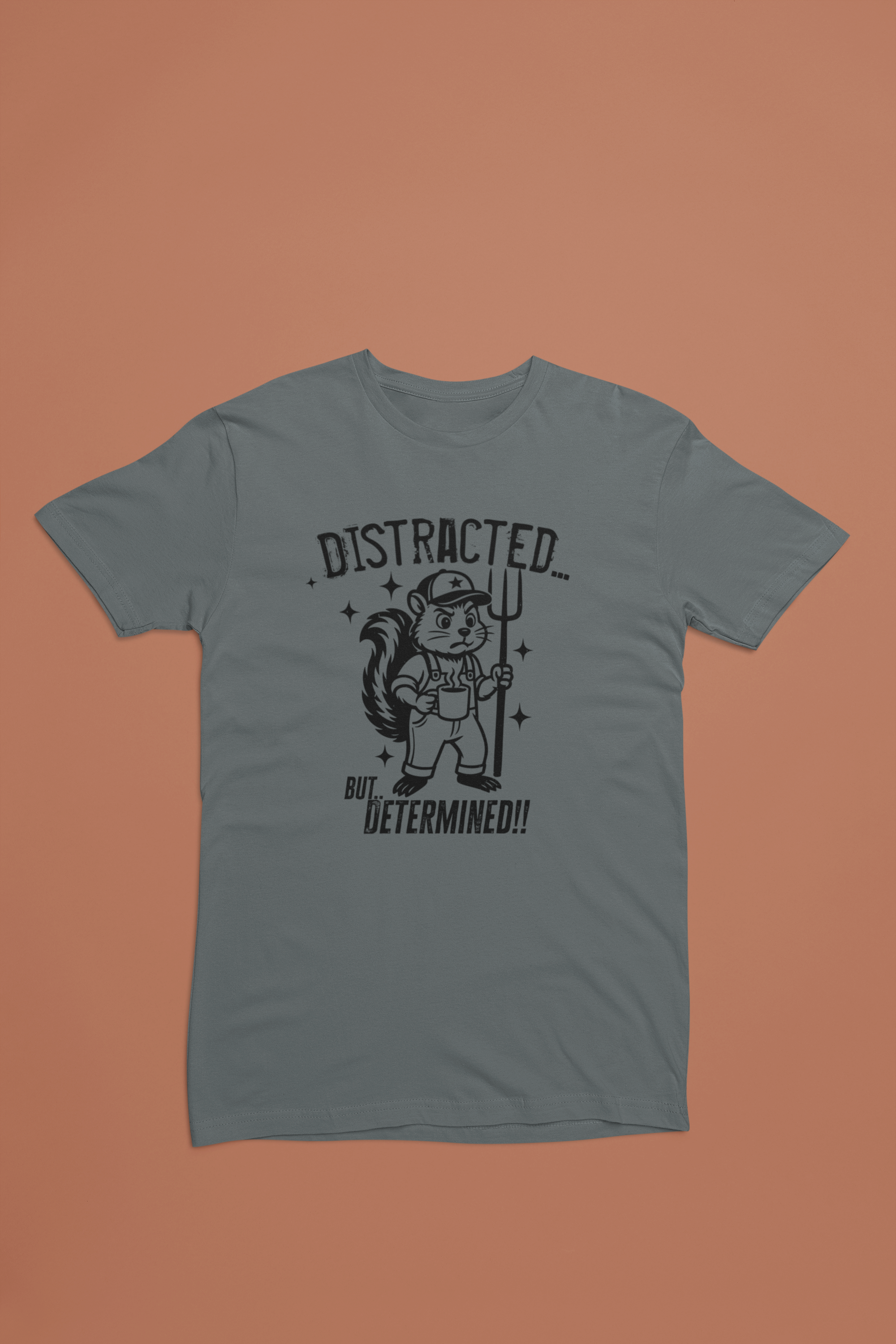 Distracted But Determined – ADHD Homesteader Mascot Tee