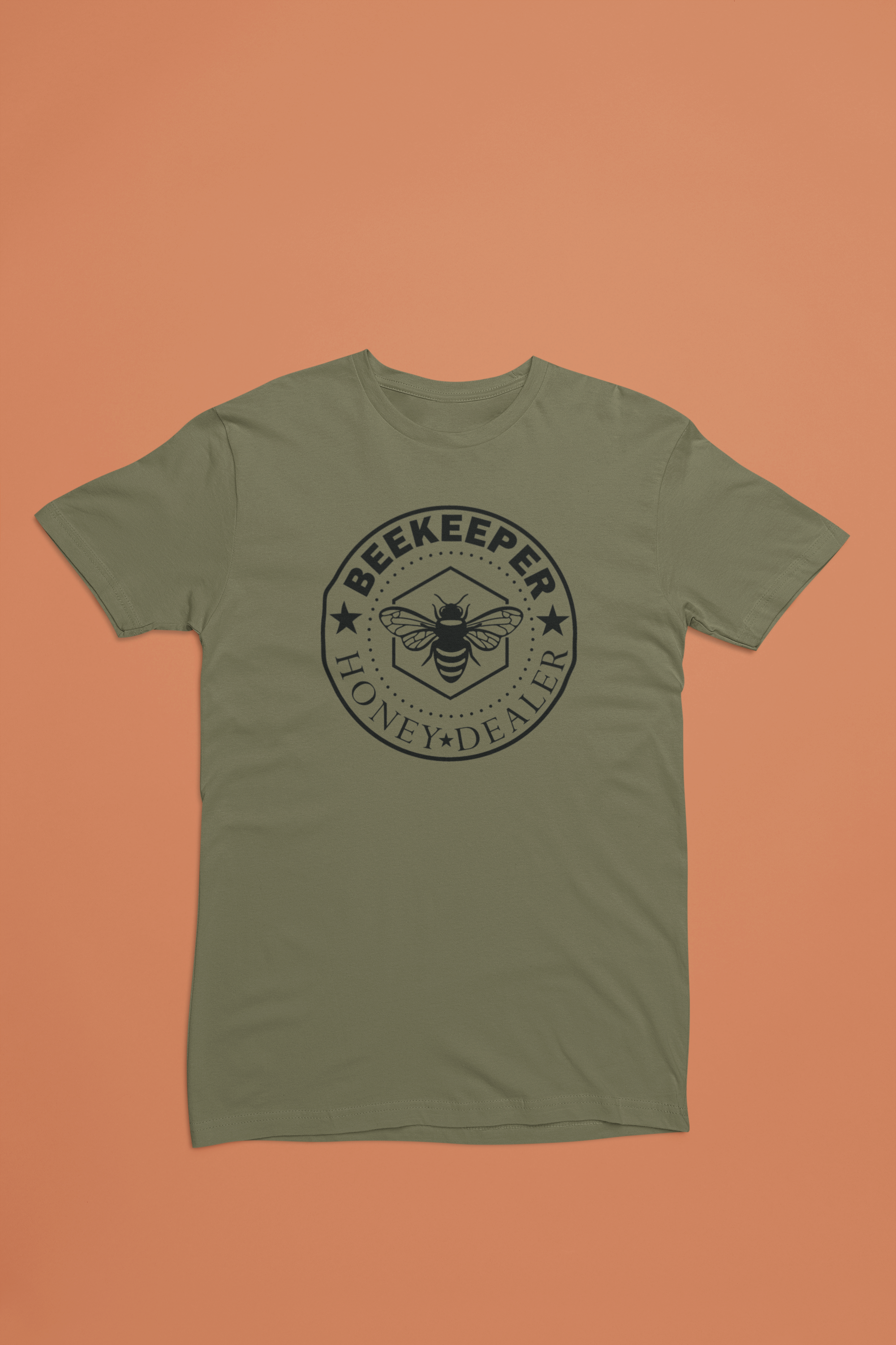 Beekeeper - Honey Dealer (Black Lettering) Beekeeper Badge Tee