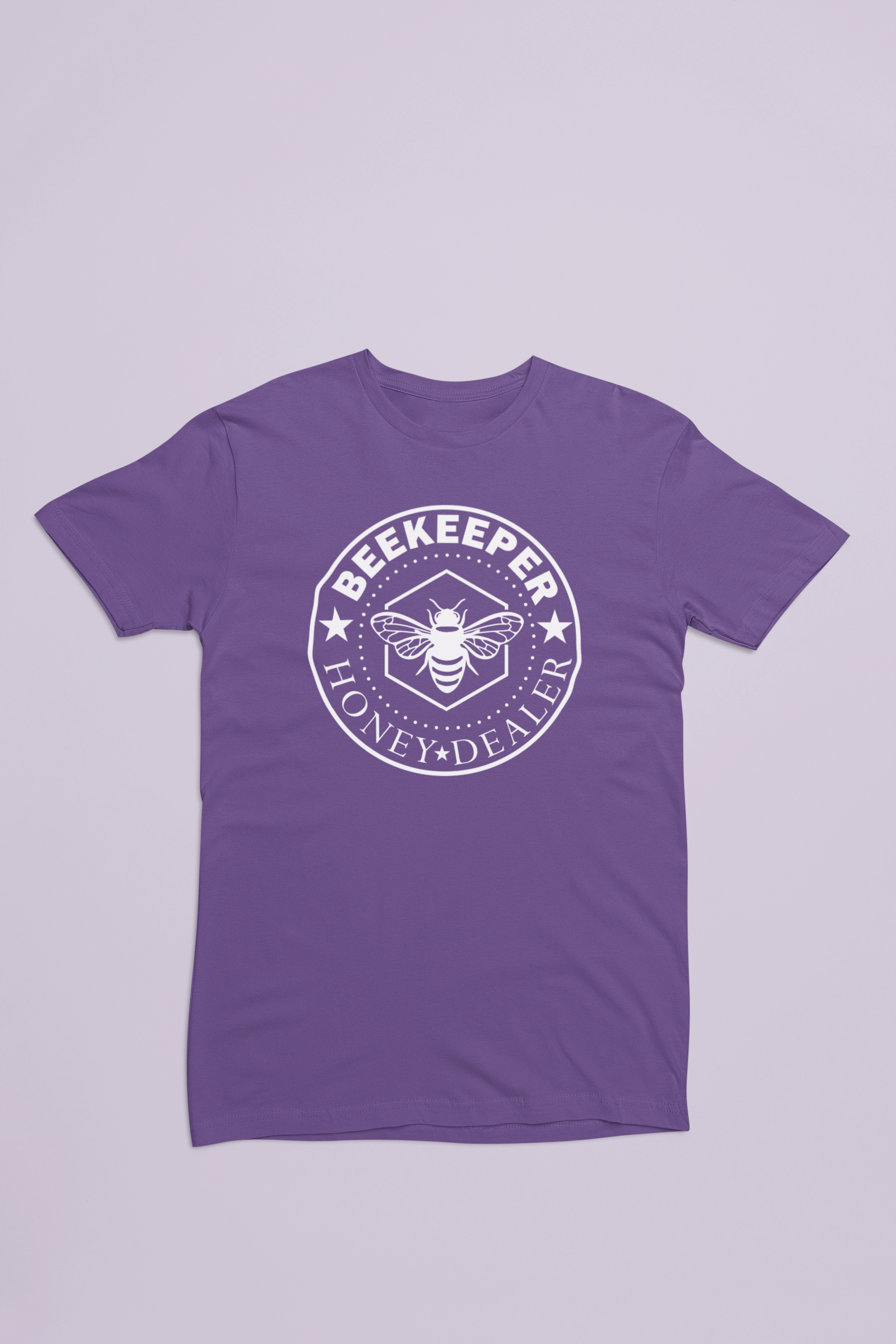 Beekeeper - Honey Dealer (White Lettering) Beekeeper Badge Tee